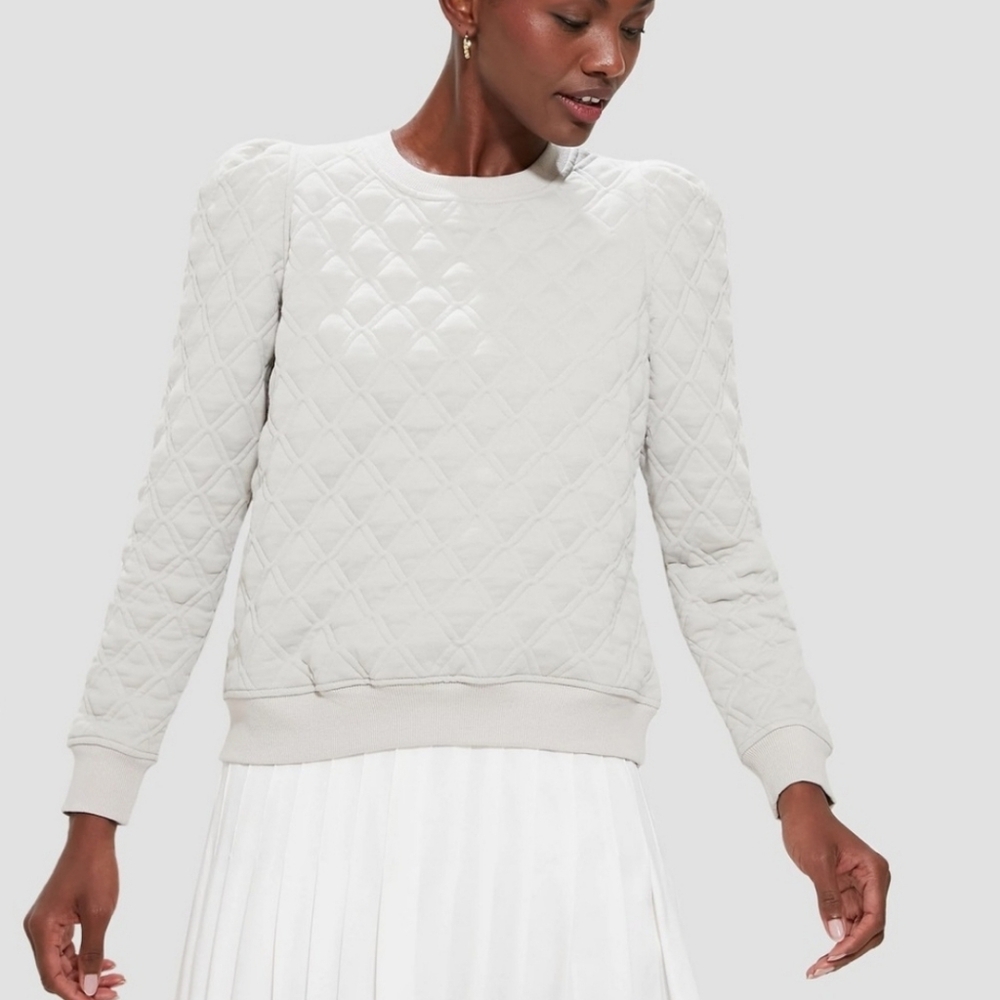 TuckerNuck TNUCK SPORT Quilted Pullover Off White Size Small